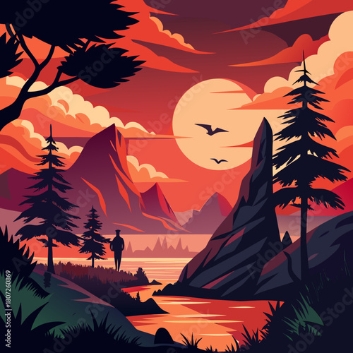 dramatic wilderness moment.