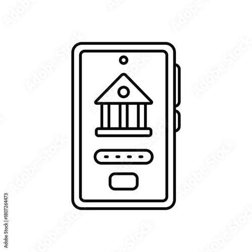 Mobile Banking vector icon