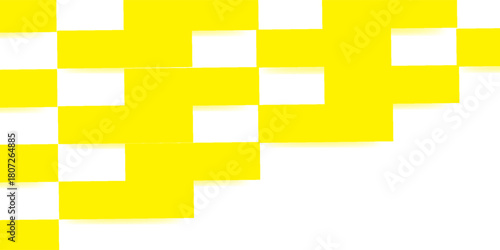 Yellow 3D and White abstract background with waves. Creative Architectural Concept. trendy