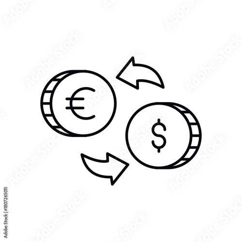 Currency Exchange vector icon