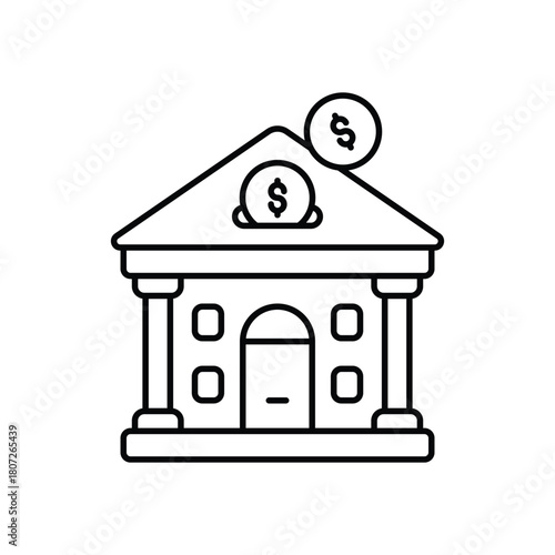 Investment Bank vector icon