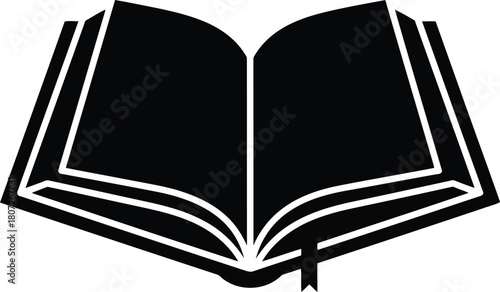 Open book icon simple symbol of knowledge education learning and literature illustration concept vector