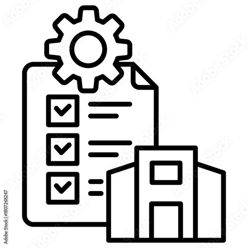Supplier Management Outline Icon