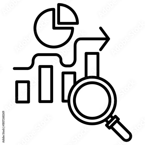 Market Research Outline Icon