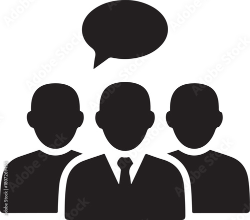 group communication, discussion, or collective feedback icon
