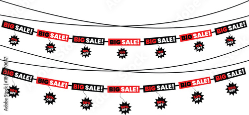 Premium Vector Big Sale Banner Illustration | Retail Clearance Shopping Promotion Design Asset