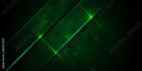 abstract green background with shadows and simple lines. looks 3d with additional light. suitable for posters, brochures, e sports and others. eps10 vector
