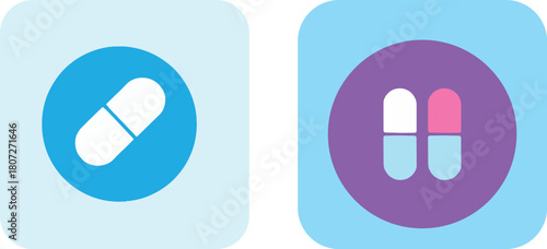 Medical capsules and pills healthcare illustration for pharmaceutical industry advertising