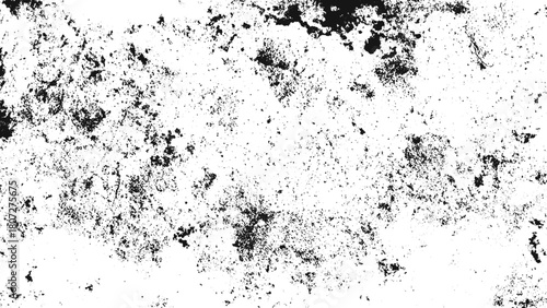 Monochrome texture made of irregular graphic elements with a distressed uneven grunge background for abstract vector design