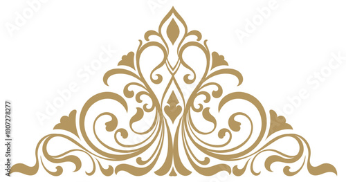 Delicate vintage ornaments, luxurious scroll design