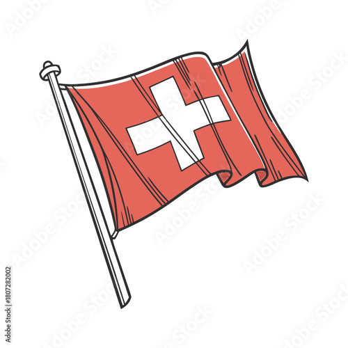 3d flag of switzerland