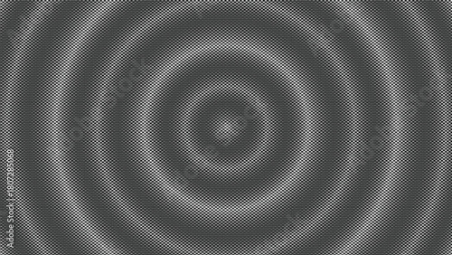 Black and white abstract spiral background with circular patterns and swirling design