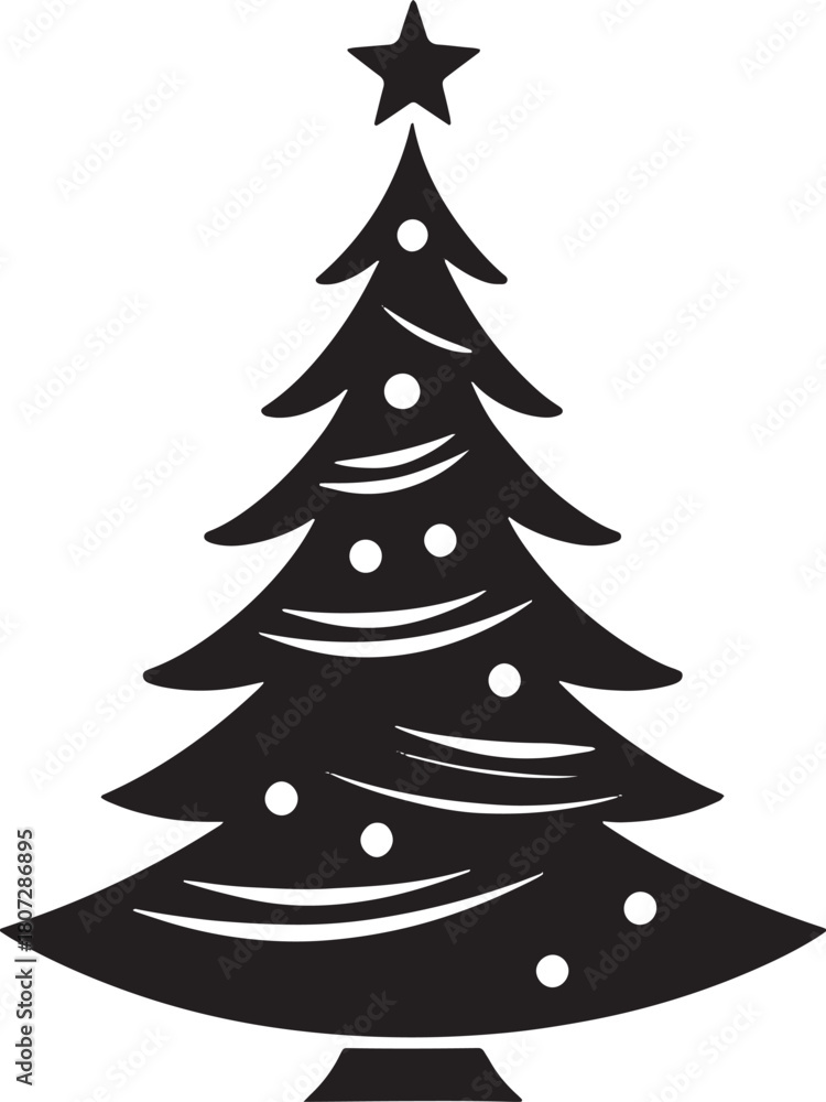 Fototapeta premium Christmas tree vector, Merry Christmas tree vector files, Christmas vector files eps 
