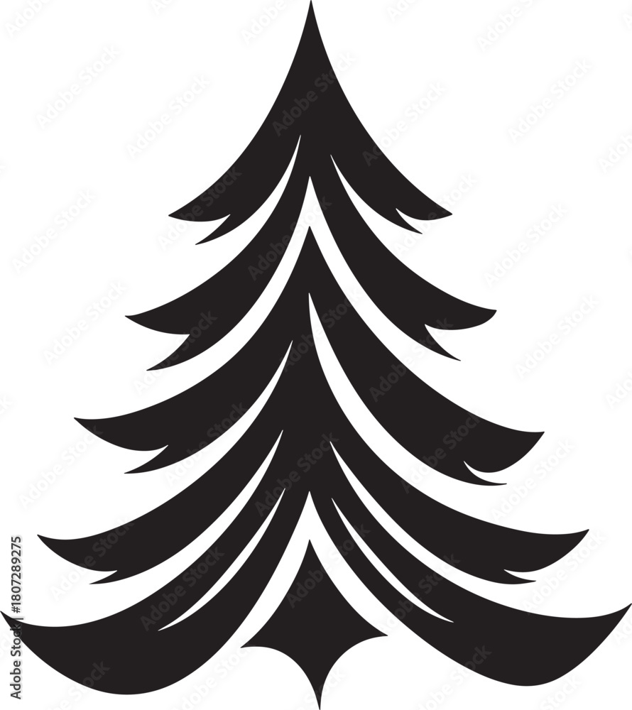 Fototapeta premium Christmas tree vector, Merry Christmas tree vector files, Christmas vector files eps