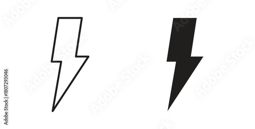 Flash icons set isolated on white background flat vector illustration.