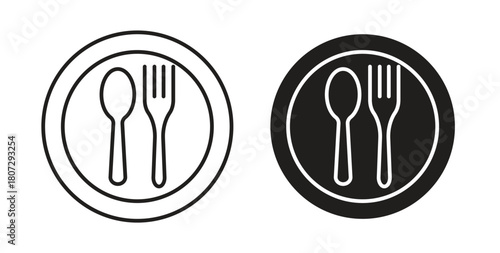 Food icons set isolated on white background flat vector illustration.