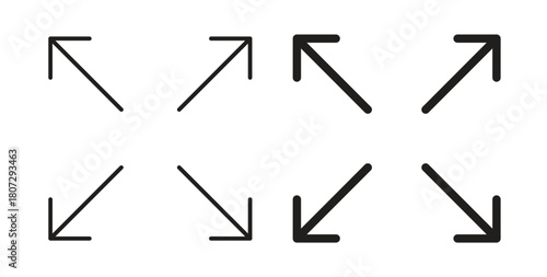 Full size icons set isolated on white background flat vector illustration.