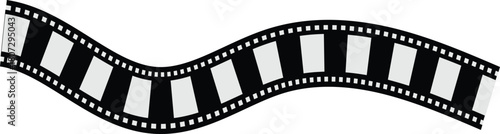 Vector Movie film long strip, seamless vintage filmstrip roll frame. Video or movie filmstrip overlay, cinema or photograph camera long film strip . Pattern of photo film strip frame