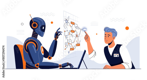 Human and robot collaboration on a complex system design for improved efficiency