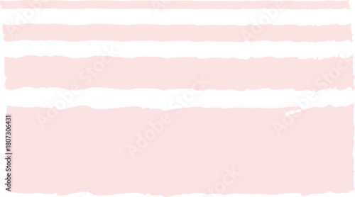 Abstract vector hand-painted horizontal stripes background texture in soft blush pink; artistic graphic element with uneven rough watercolor brushstrokes, perfect for feminine design, greeting cards, 