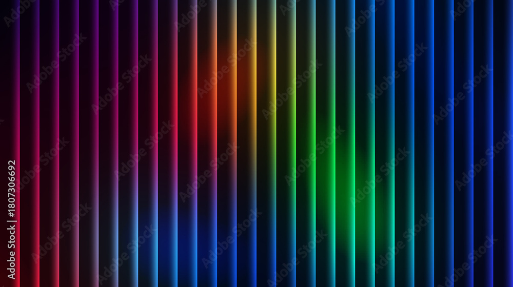 Fototapeta premium Glass stripes abstract colorful background rainbow light texture wallpaper