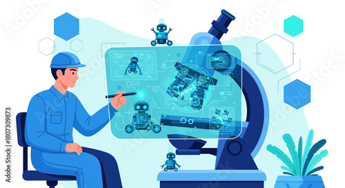 Futuristic engineering vision: A detailed study of robotics with a digital interface