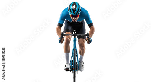 Professional cyclist focused on winning the race