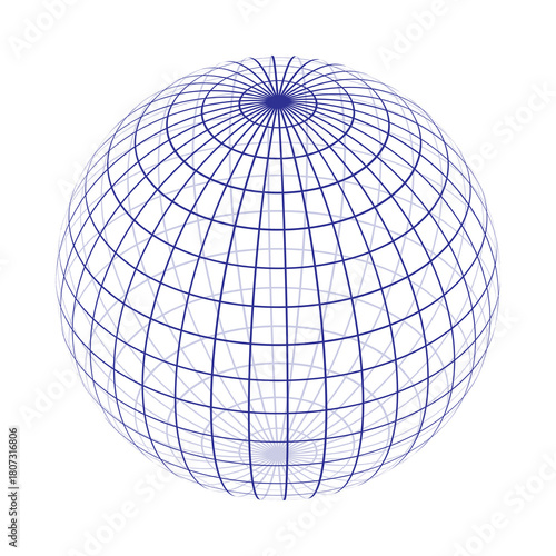 Digital Globe Network: Futuristic Technology Grid Illustration