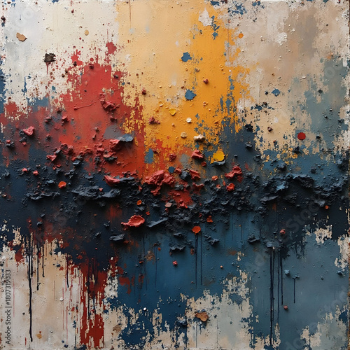 Abstract messy grunge brush stroke textured background