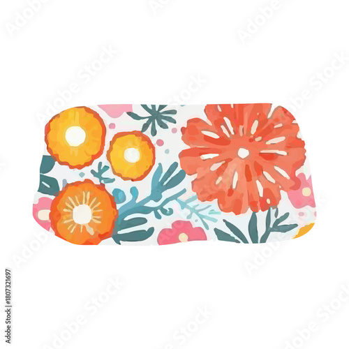 watercolor summer isolated on white background