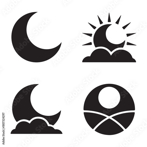 Clean cloud silhouette icon representing mild weather conditions