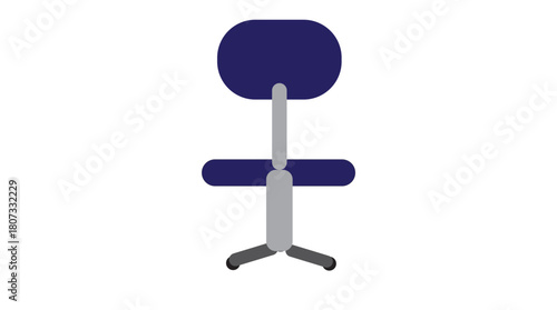 Set of Office Swivel Chairs Vector Illustration (Flat Design, Task Chair, Workplace Furniture)