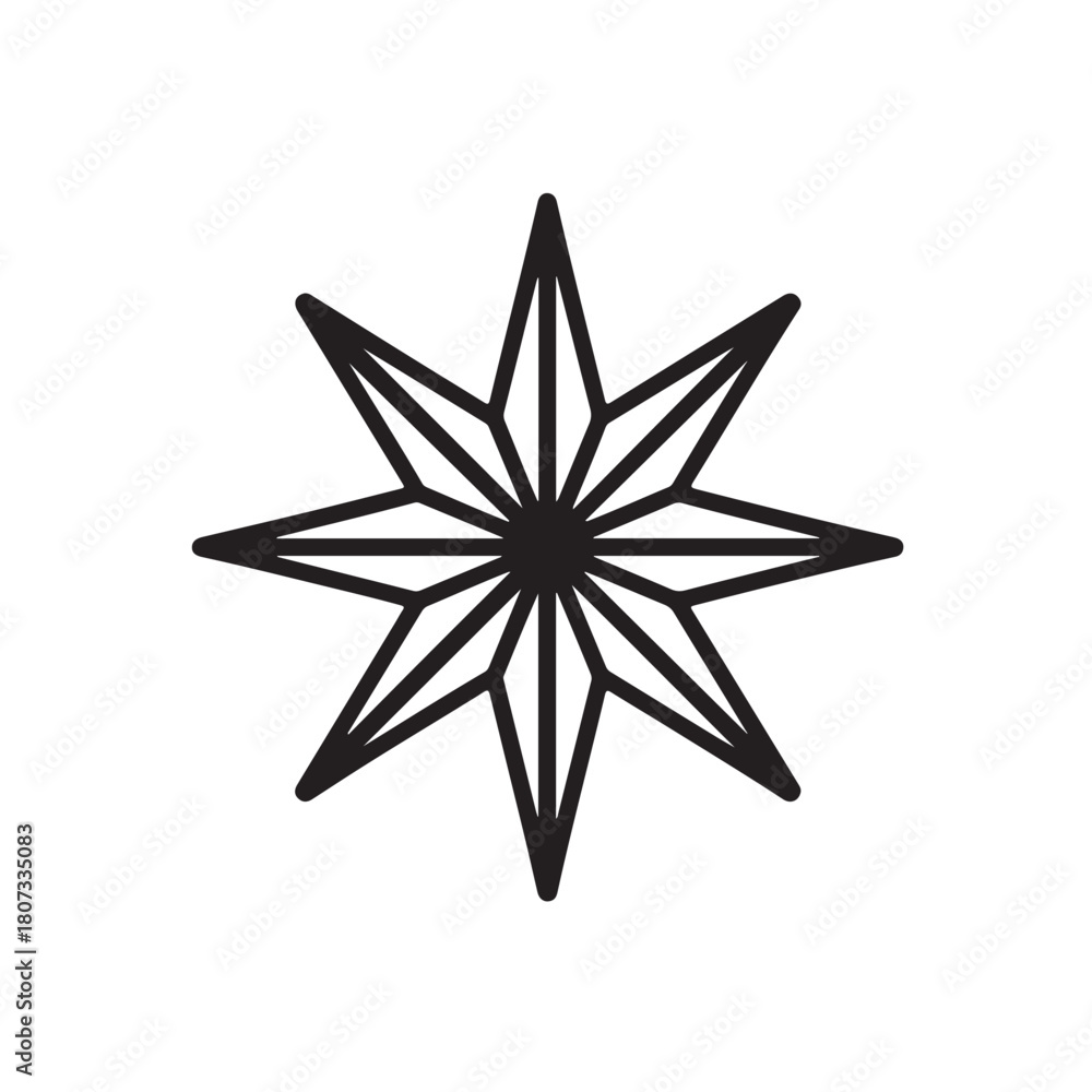 Fototapeta premium Modern Outline Christmas Icon Collection