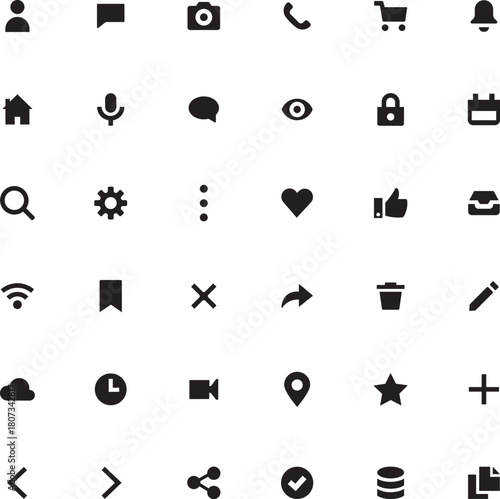 Gray UI Icon Collection For Apps, Web Interfaces, And Digital User Experience Design