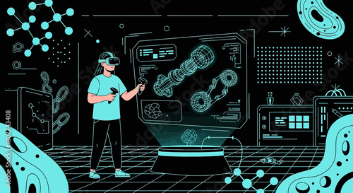 Immersive vr engineering experience design and interactive simulation in a futuristic