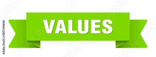 values ribbon isolated on transparent background. values ribbon