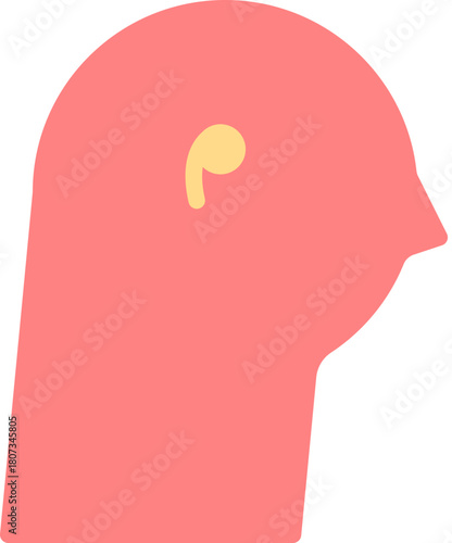Profile with earphone