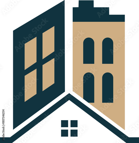 Logo for a new and old building renovation company