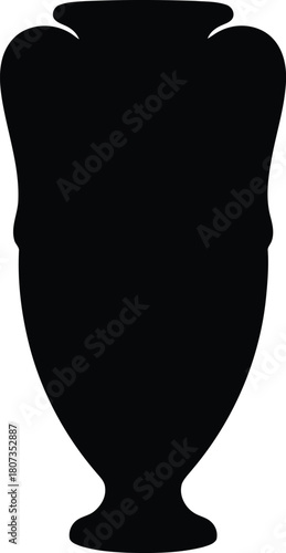 Black silhouette of a classical urn vase