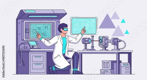 Futuristic science exploring with augmented reality in a laboratory setting for innovative research