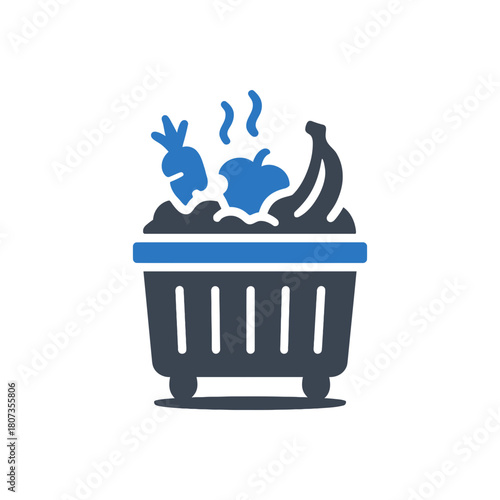 Decomposing Grocery Food Trash Icon
