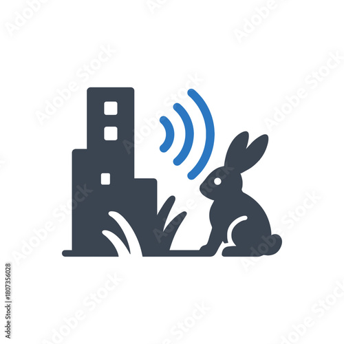 Wireless Signal Animal Danger Icon