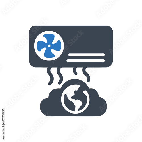 Global Warming AC Unit Icon