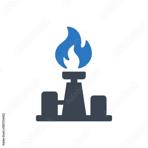 Oil Refinery Gas Flare Icon