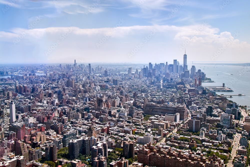 Obraz premium New York, view looking south towards Manhattan