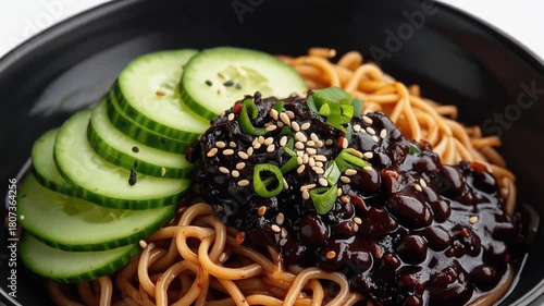 Korean Jajangmyeon Noodles with Black Bean Sauce