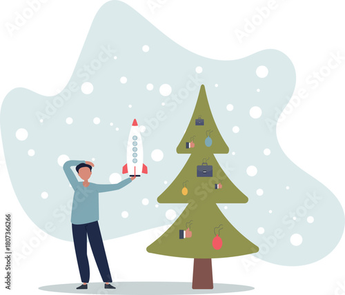 Entrepreneur and startup project, start new business or opportunity to invent new product, innovation or ambition to success concept.life and employment of people.