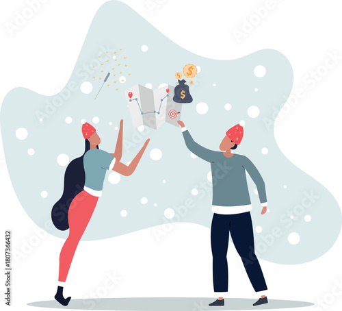 Salary negotiation strategies and wage raise planning .flat vector illustration.life and employment of people.