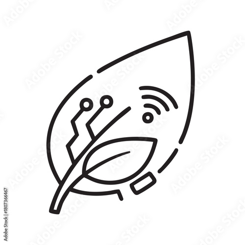 Nature Technology Fusion Icon