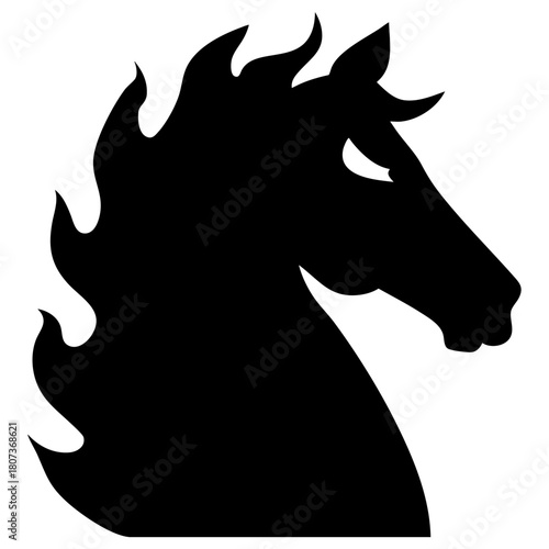 Fire Horse Solid Icon